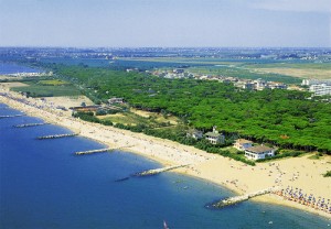 La spiaggia e la pineta di Eraclea mare