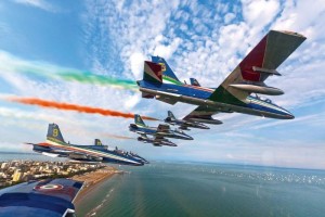 Air show delle Frecce Tricolori a Lignano Sabbiadoro