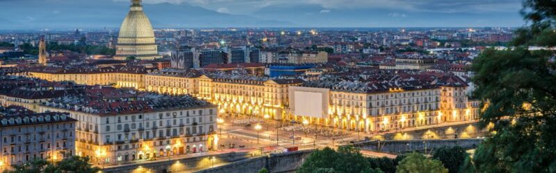 Paesaggio centro Ponte del 25 Aprile a Torino